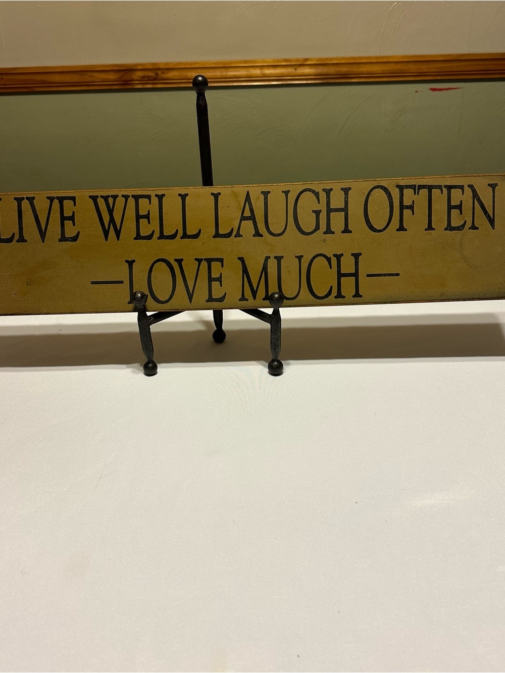 Live Well Laugh Often Love Much Rustic Yellow Wall Sign